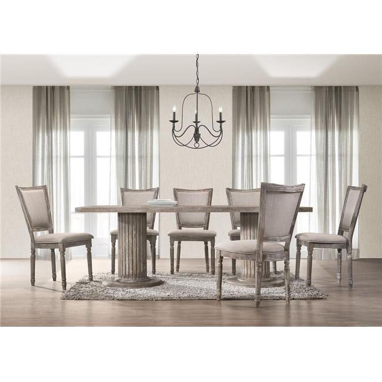 Jessica Vintage Grey Rectangular Dinette Set  5 Piece