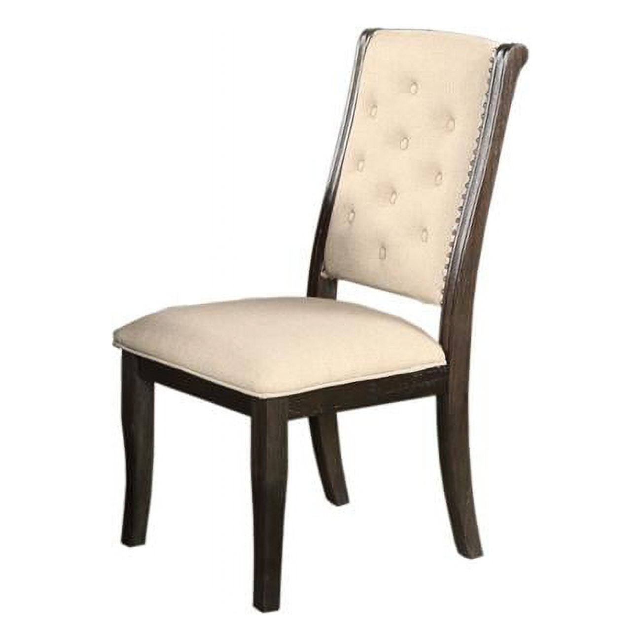 Picture of Best Master Furniture D1081 Rustic Dark Brown Chairs Rustic Dark Brown Dining Side Chair - Set of 2