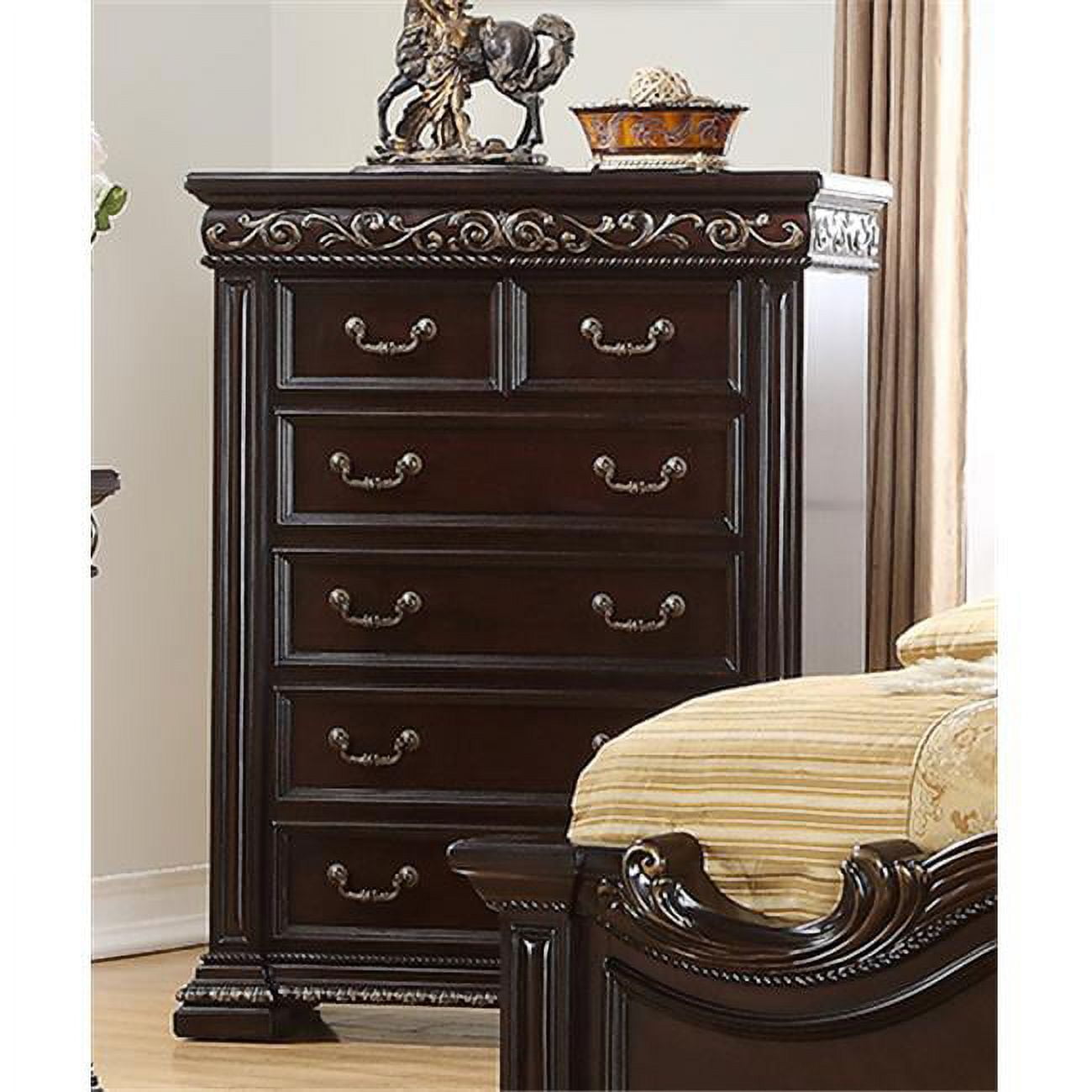 B1005 6 Drawer Chest Africa Dark Cherry 6 Drawer Chest
