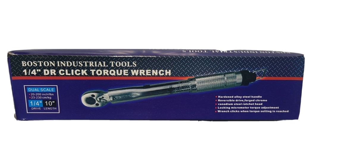 2432 1/4 Drive Micrometer Torque Wrench 20-200 inch/lbs with Case