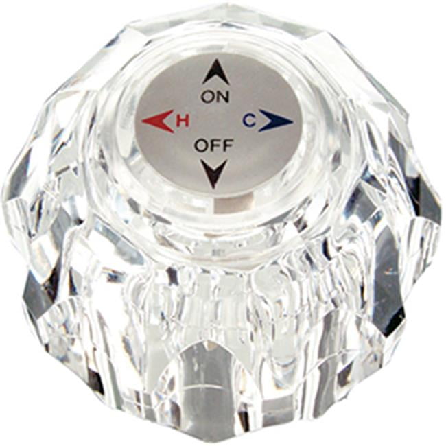Faucet Handle for Lavatory, Tub & Shower in Clear Acrylic