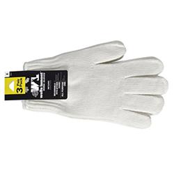 Wells Lamont Men's Reversible Work Gloves White L 3 pk