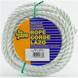 337-WA-0337 0.37 in. x 50 ft. Twisted Nylon Rope -  CORDAGE SOURCE, 337-WA(0337)
