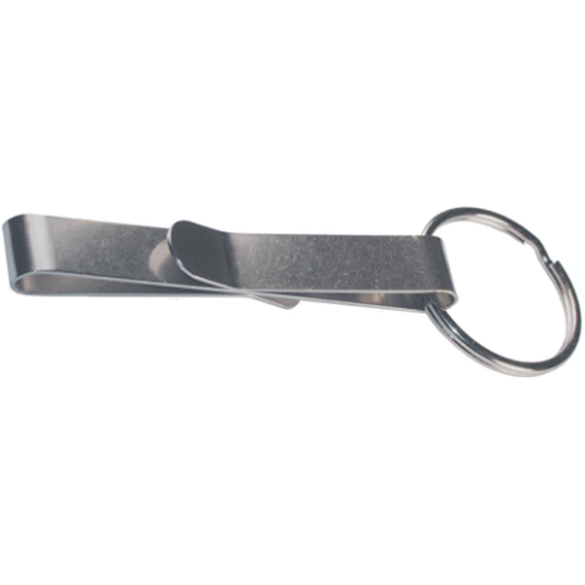 1.25 in. Stainless Steel Key Ring with Key Clip