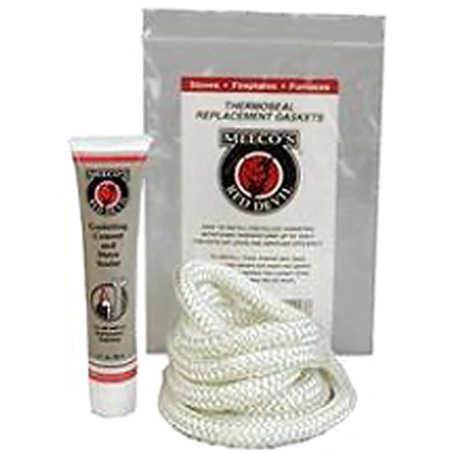 0.62 in. x 6 ft. Round Replacement Stove & Fireplace Gasket with Cement