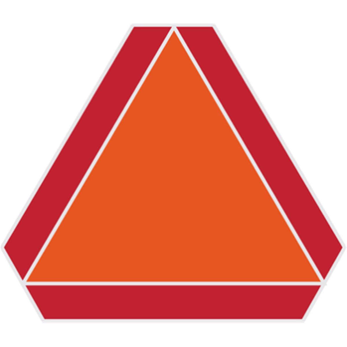 14 x 16 in. Slow-Moving Vehicle Sign, Orange & Red