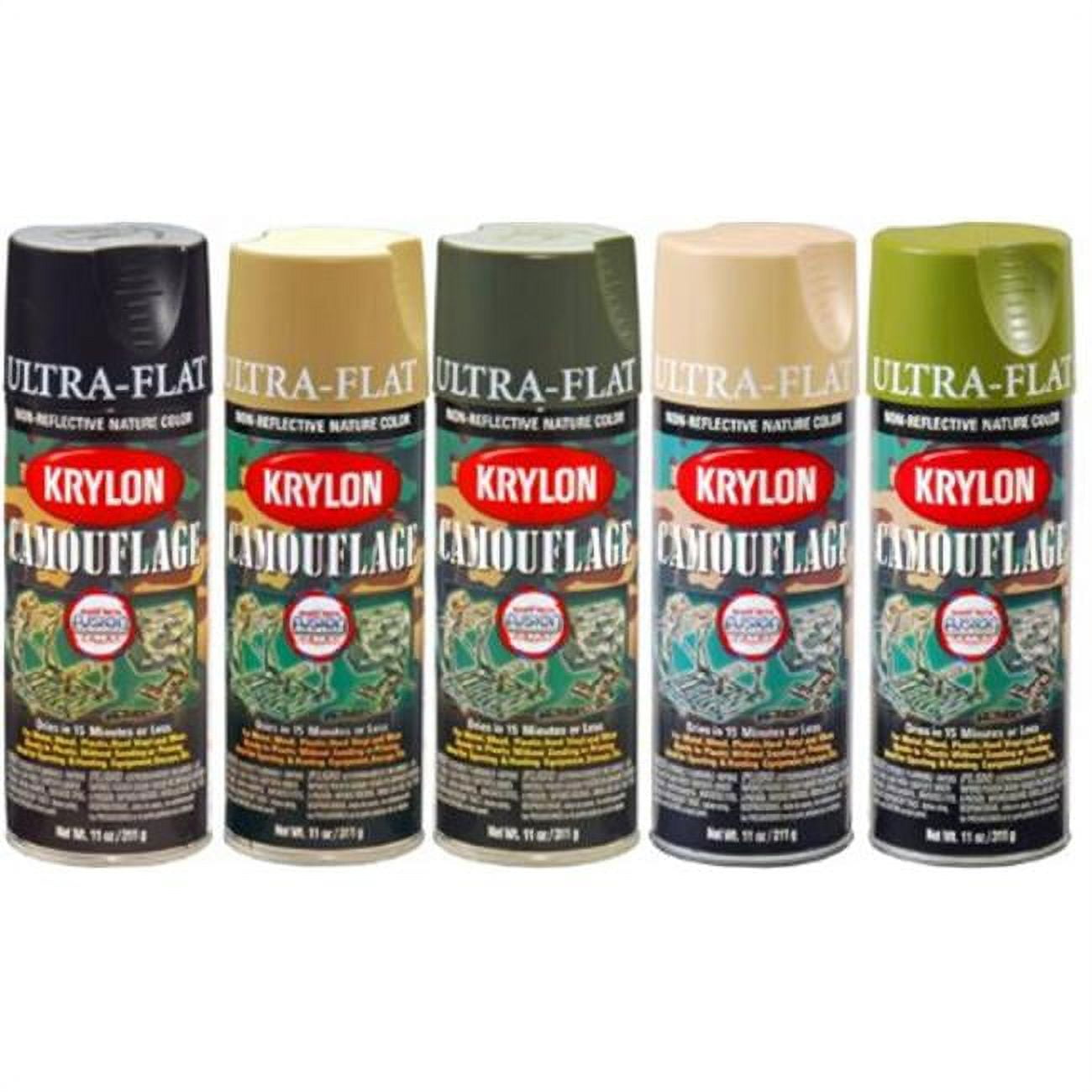 Spray Paint, Black, Ultra-Flat, Solvent, 11 oz