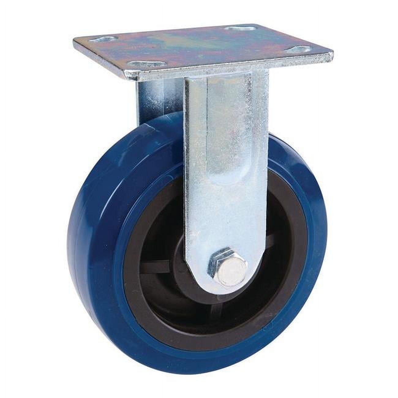 2 in. TPU Rigid Caster, Black & Blue