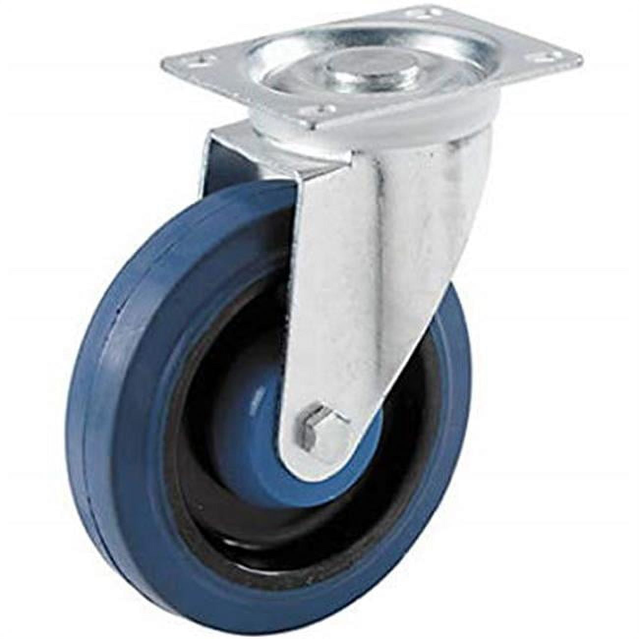 4 in. TPU Swivel Caster, Black & Blue