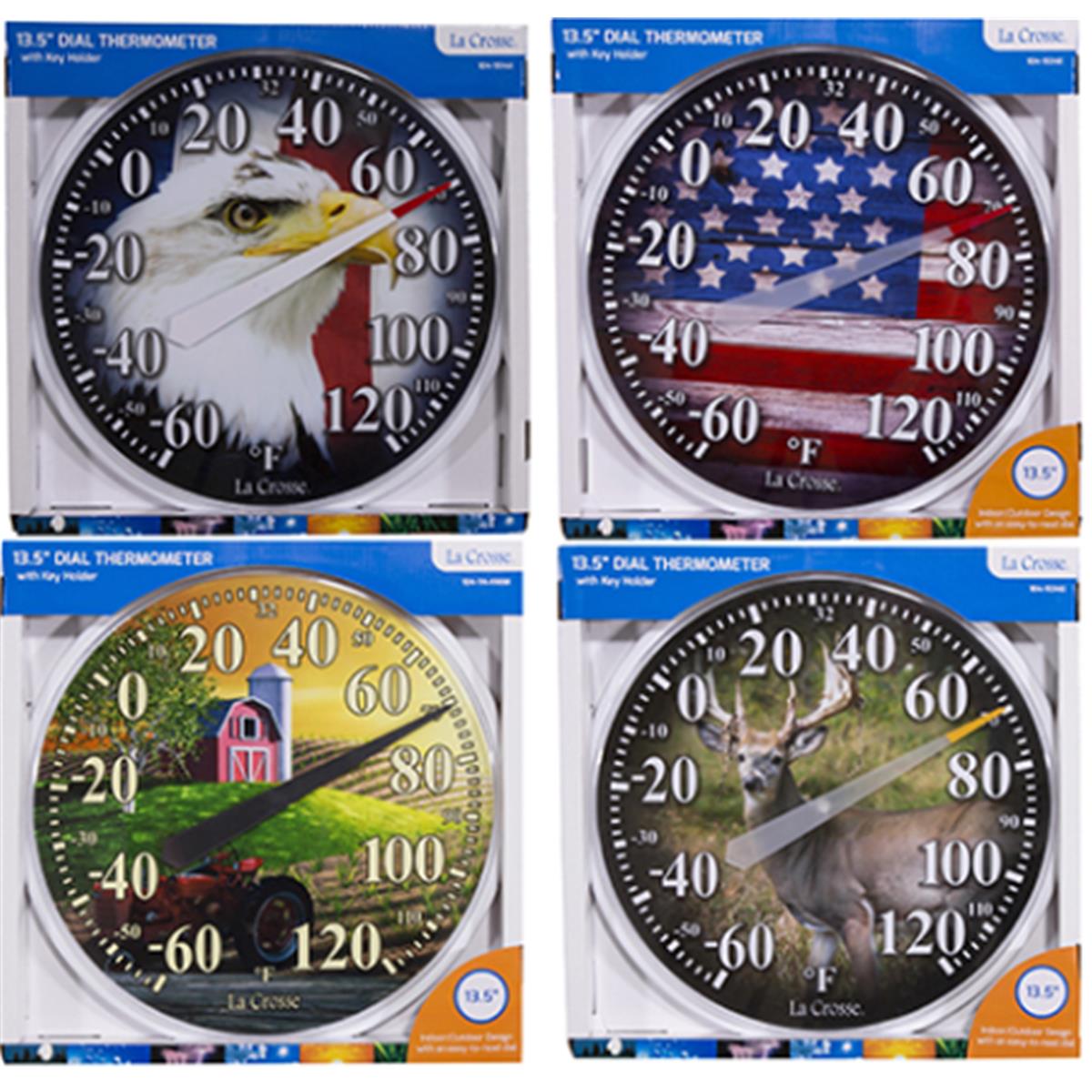 Picture of Lacrosse 104-1534M-TBP 13.5 in. Key Hider Thermometer Assortment  - 6 Pack