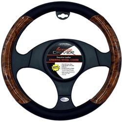 Picture of Impulse Merchandisers 14125 Leather Steering Wheel Cover&#44; Black