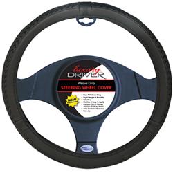 Picture of Impulse Merchandisers 14274 Luxury Steering Wheel Cover&#44; Weave Black