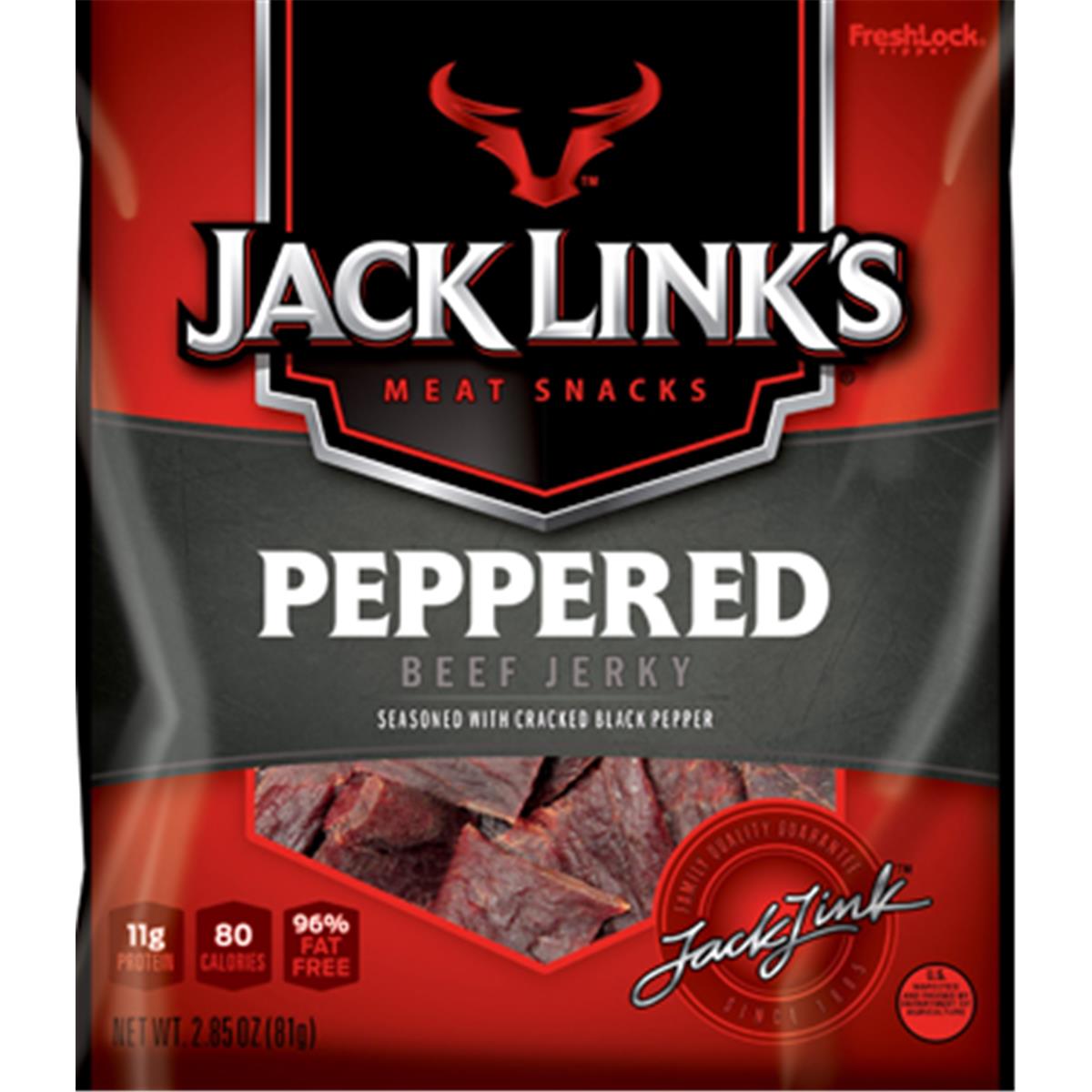 Picture of Jack Link 10000007614 2.85 oz Peppered Beef Jerky - Pack of 8