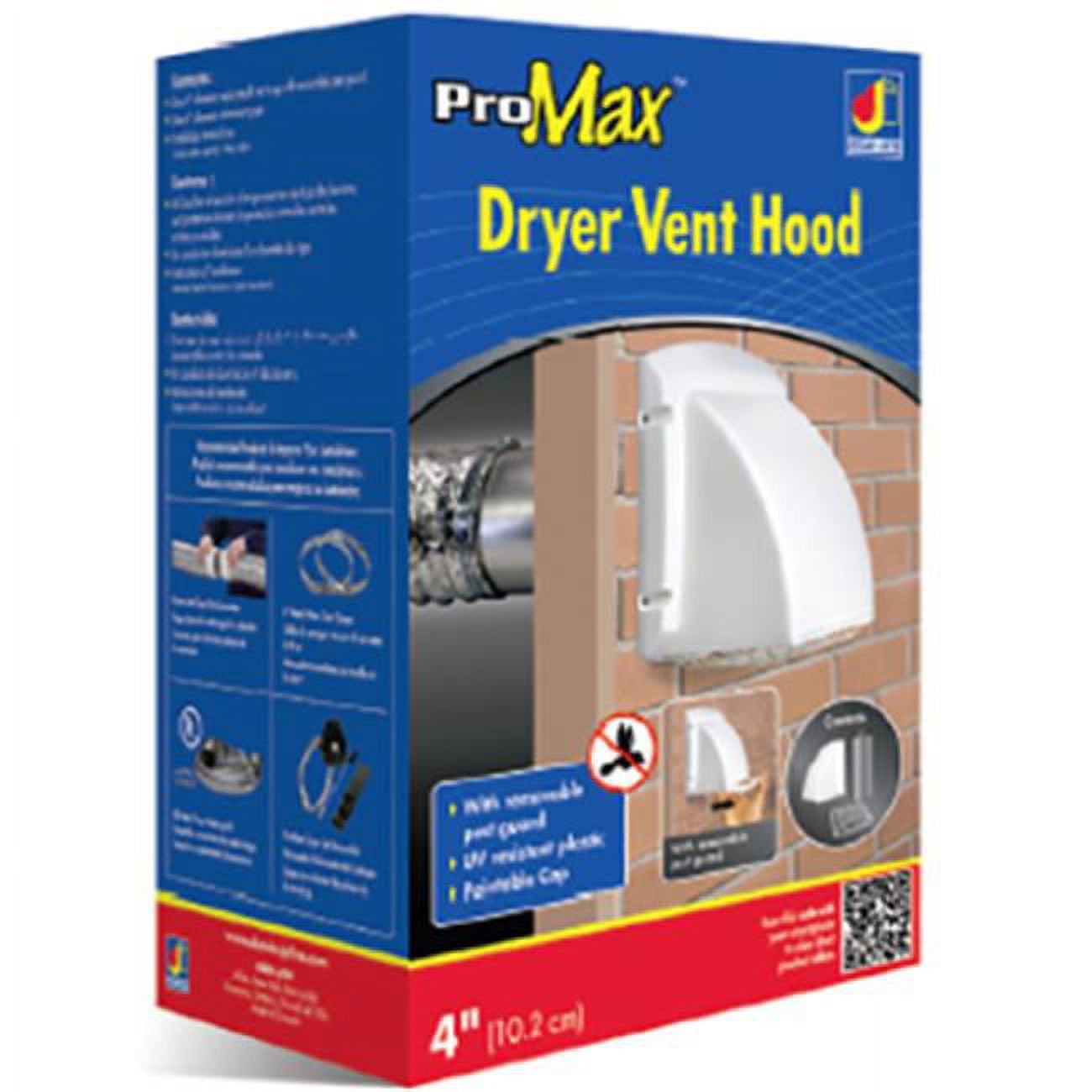4 in. 6 Pro Vent Exhaust Hoods - Black