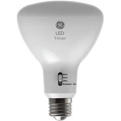 GE LED+ Timer Floodlight Bulbs, Soft White, Built-In Automatic Timer, BR30 Indoor Floodlight Bulb (Pack of 1)