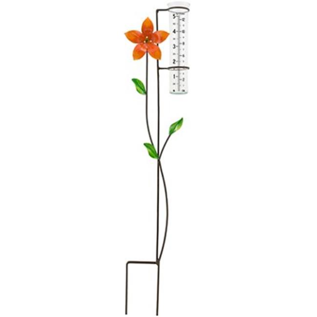 5 in. Decorative Rain Gauge with Metal Stake - Pack of 8
