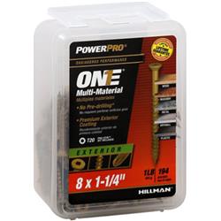 10 x 3.5 in. Power Pro One Multi-Material Exterior Flat Head Screw, Bronze-Plated - 1 lbs