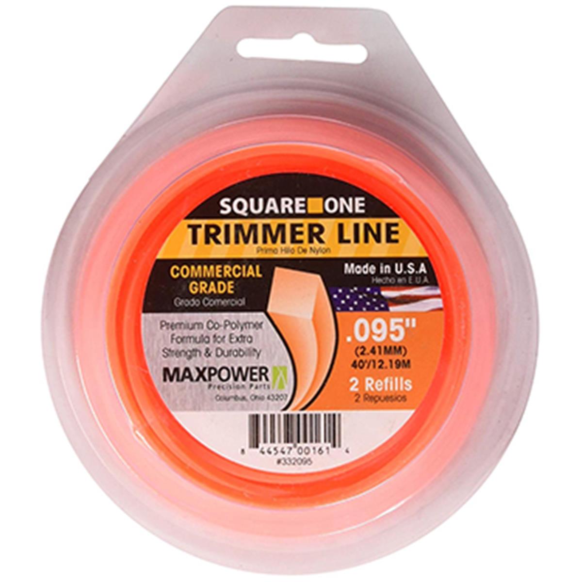 Picture of Maxpower 332095 40 ft. Foot Square One Trimmer Line, Orange