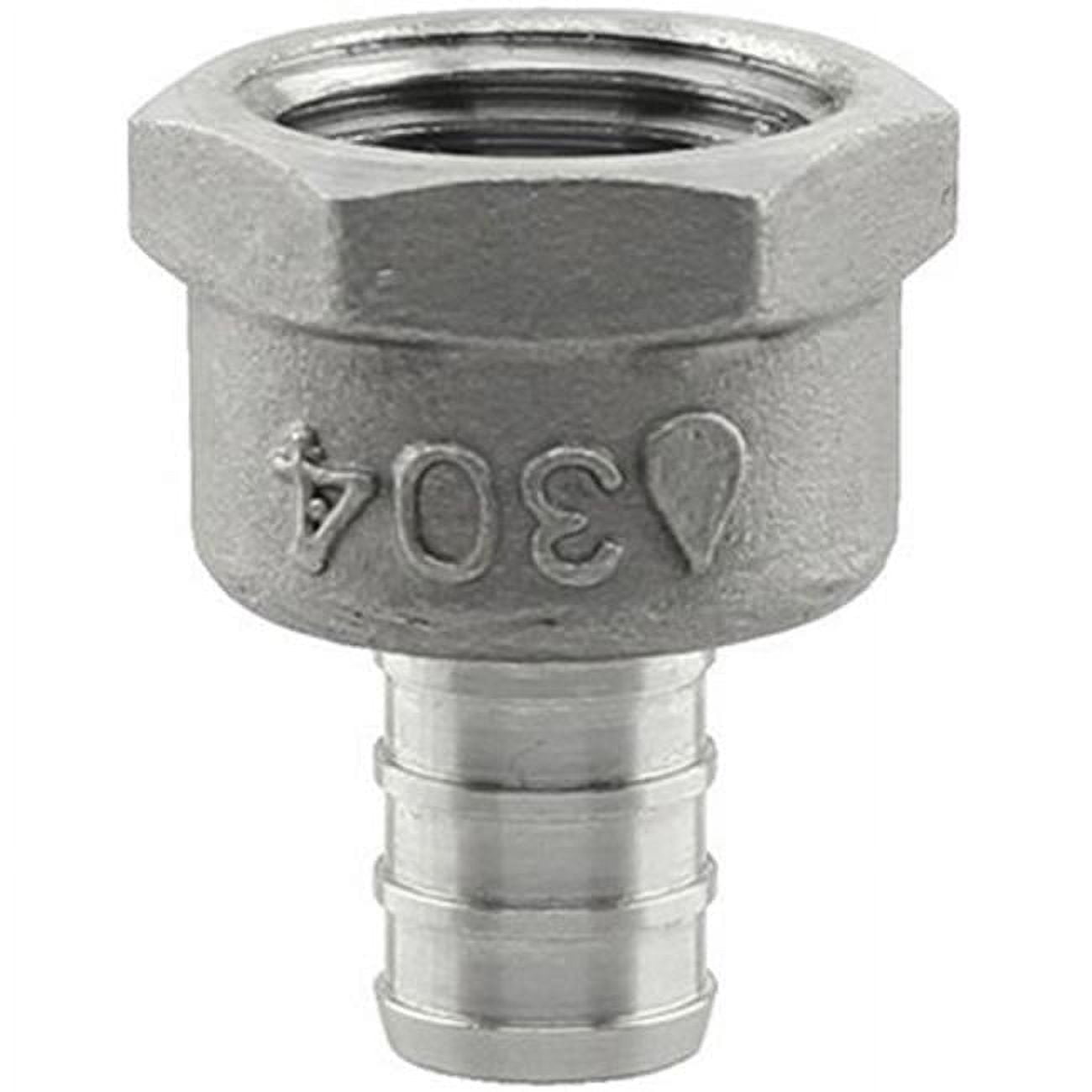 0.5 x 0.5 in. Stainless Steel PEX FPT Adapter