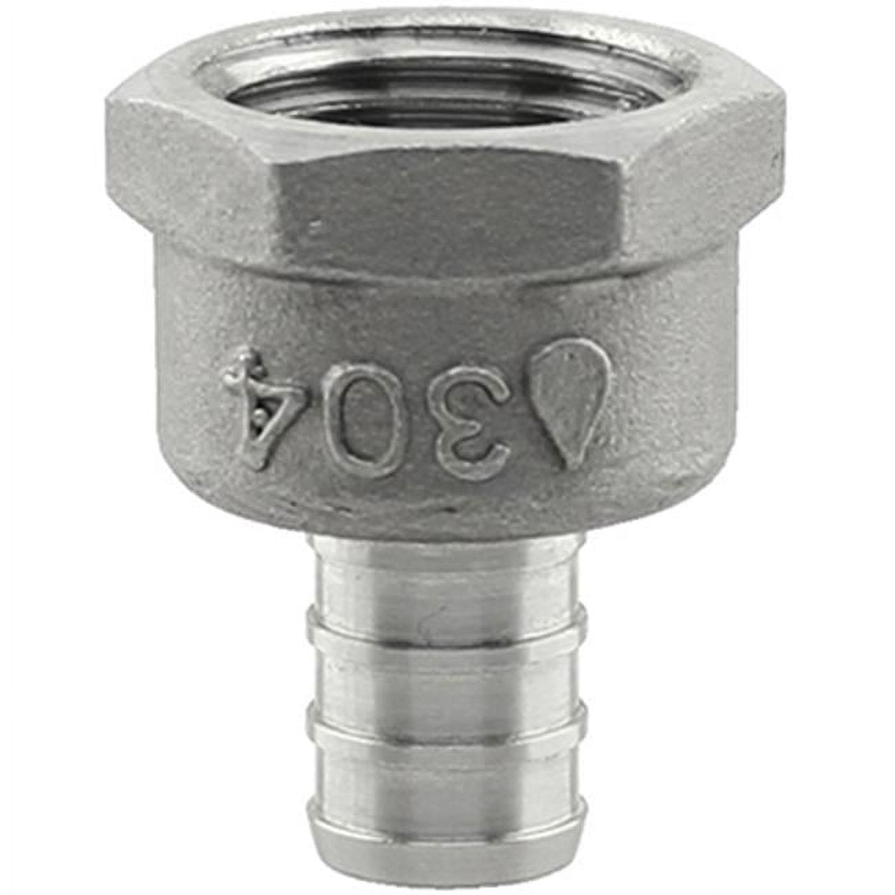 0.75 x 0.75 in. Stainless Steel PEX FPT Adapter