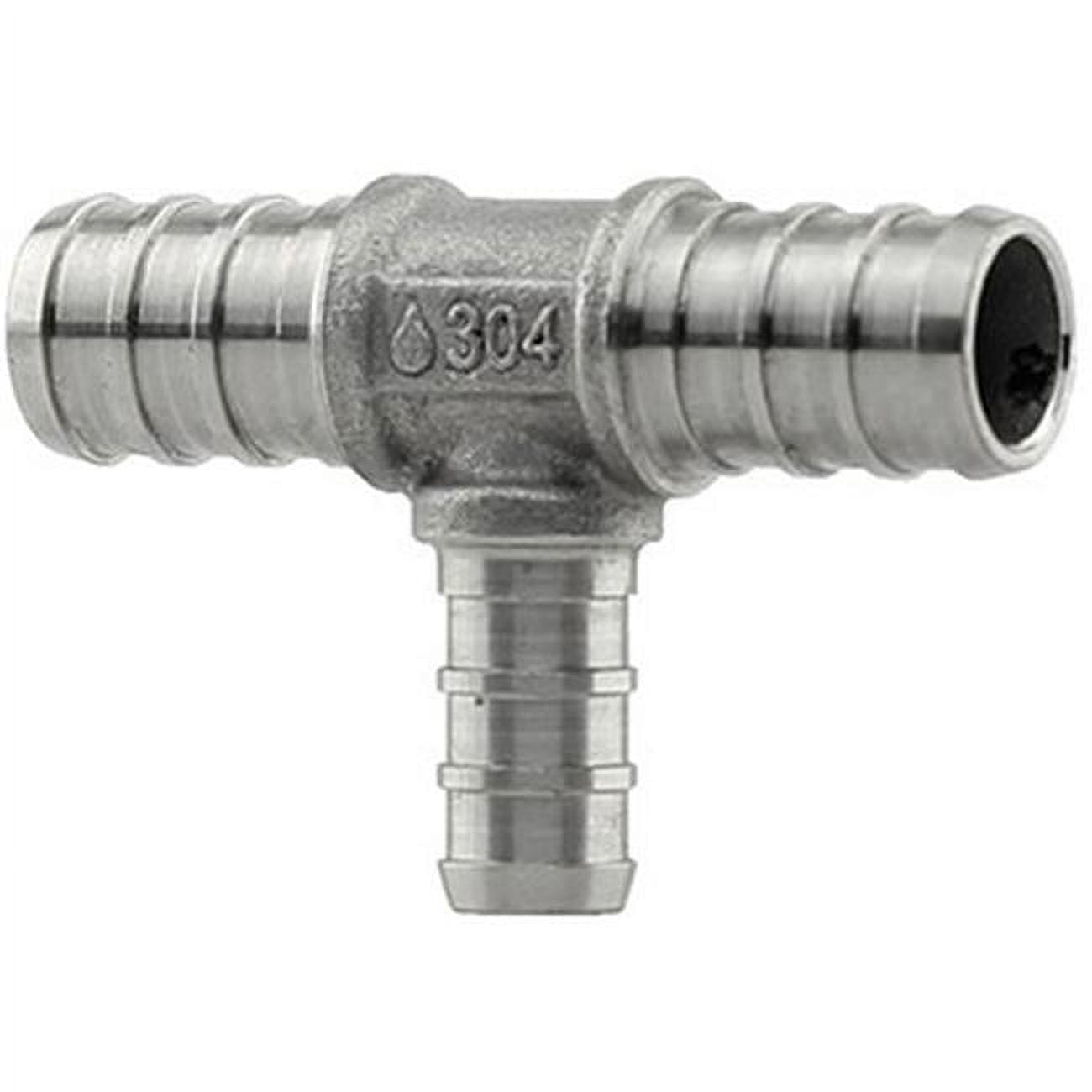 0.75 x 0.5 x 0.5 in. Stainless Steel Pex Tee