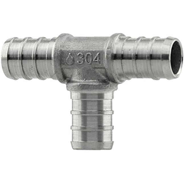 0.5 in. Stainless Steel PEX Tee - Pack of 20