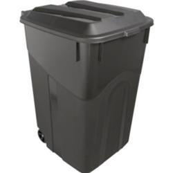 TI0073-5 45 gal Trash Can with Wheels, Black