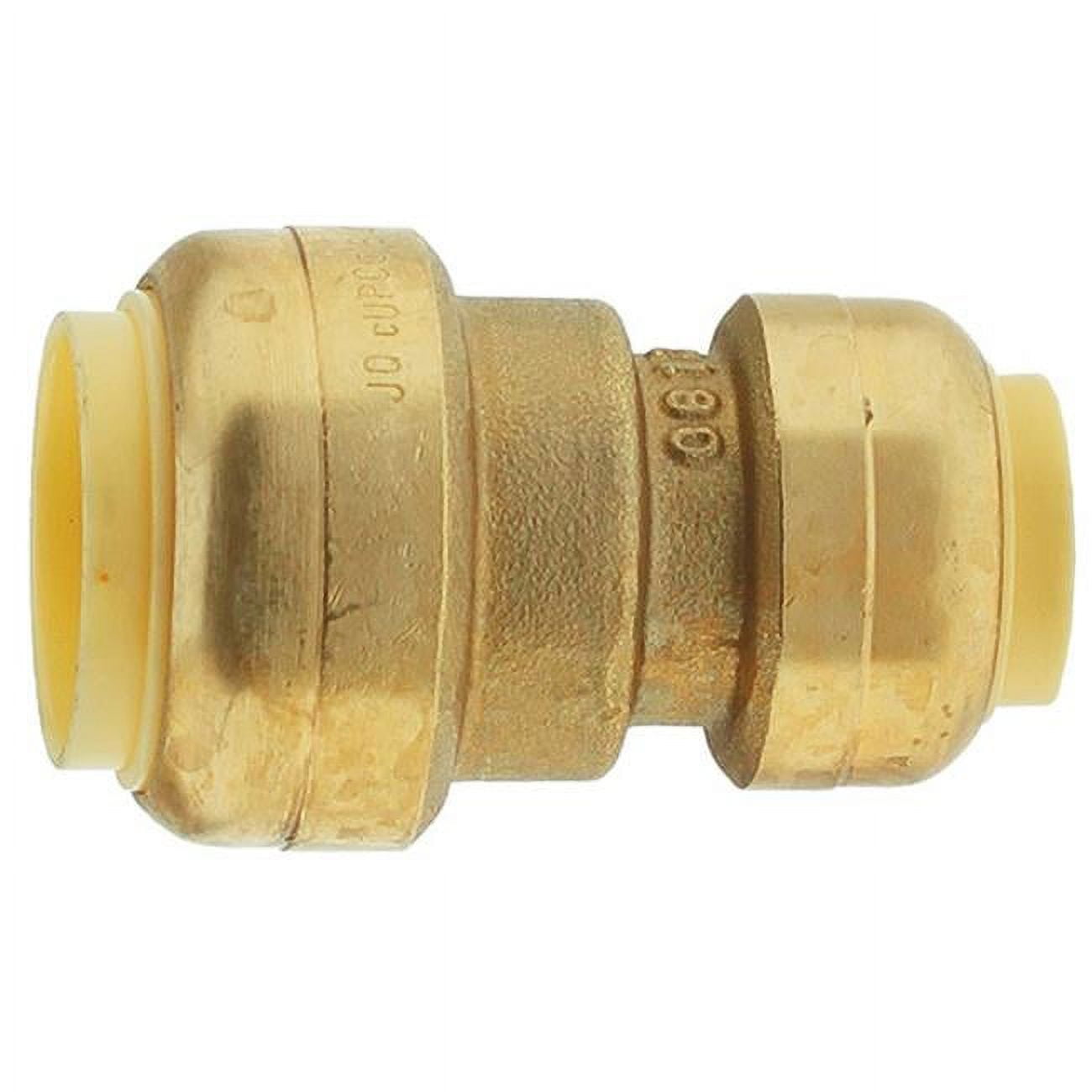 0.75 x 0.5 in. Push Fittings Coupling Brass