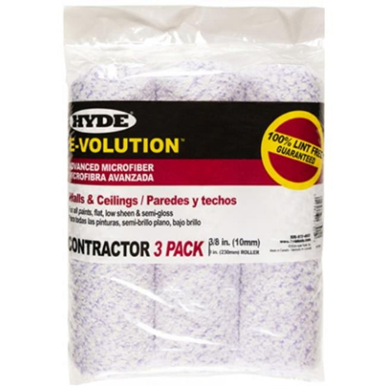 47303 0.37 in. Pile E-Volution Roller Cover, Pack of 3