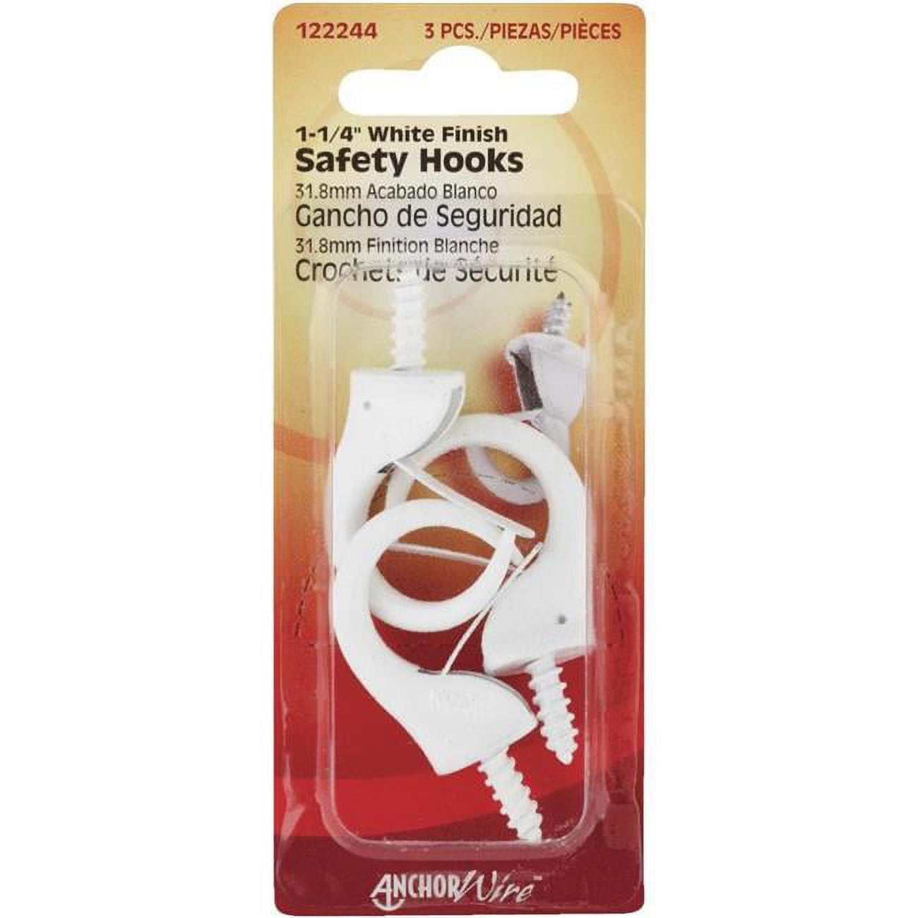 Picture of Hillman 122244 1.25 in. Anchor Wire Spring Safety Hook, White