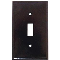 Picture of Cooper Wiring 2134B-BOX 1 Gang Thermoset Toggle Switch Wallplate, Brown