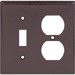 Picture of Cooper Wiring 2138B-BOX 2 Gang Standard Toggle Duplex Wall Plate, Brown