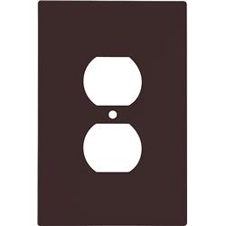 Picture of Cooper Wiring 2142B-BOX 1 Gang Jumbo Duplex Receptacle Wall Plate, Brown