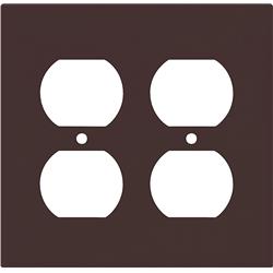 Picture of Cooper Wiring 2150B-BOX 2 Gang Standard 2 Duplex Receptacle Wall Plate, Brown