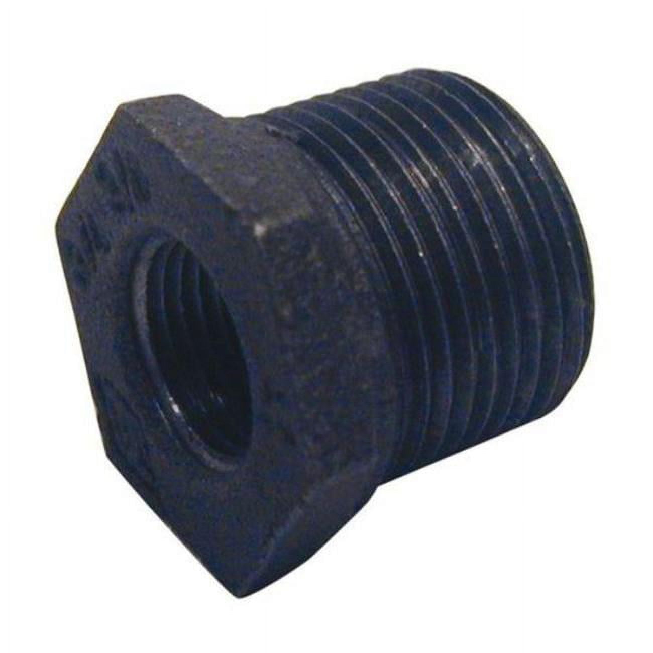 0.75 x 0.5 in. Black Hex Bushing