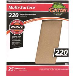 9 x 11 in. 220 Grit Aluminum Oxide Multipurpose Sandpaper