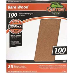 9 x 11 in. 100 Grit Bare Wood Sandpaper, Garnet