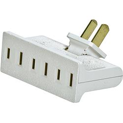 Picture of Cooper Wiring BP1792W-SP 125V 3 Outlet 2 Wire Non-Grounding Swivel Outlet Adapter&#44; Plastic - White