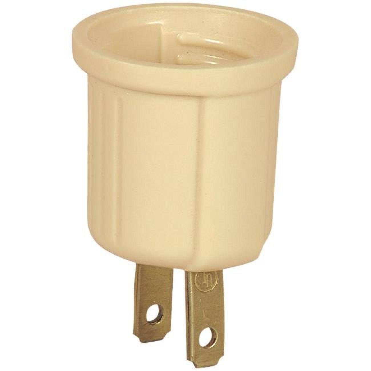 Picture of Cooper Wiring BP738V Keyless Lamp Holder Adapter Socket&#44; Ivory