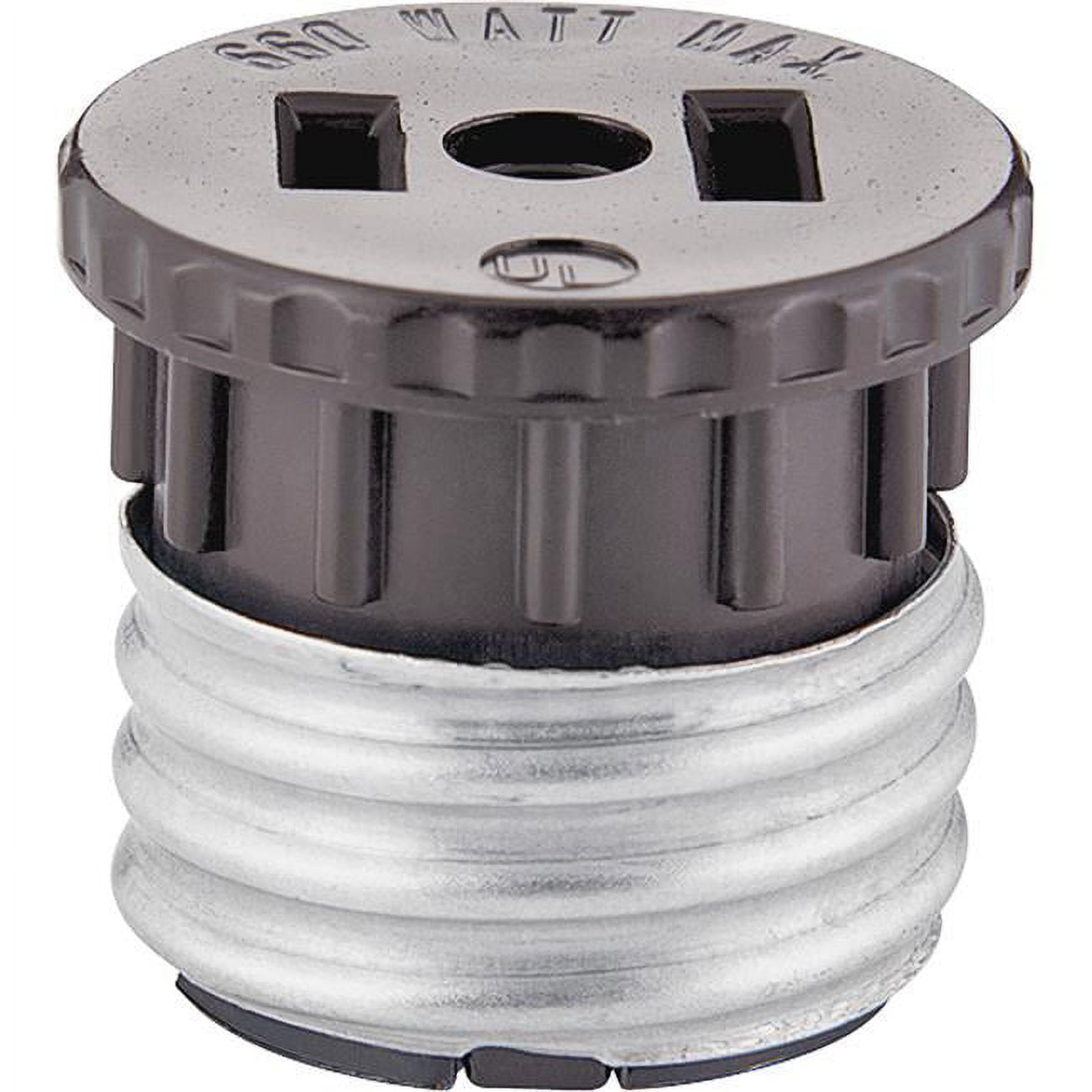 Picture of Cooper Wiring BP758B Keyless Lamp Socket Adapter&#44; Black