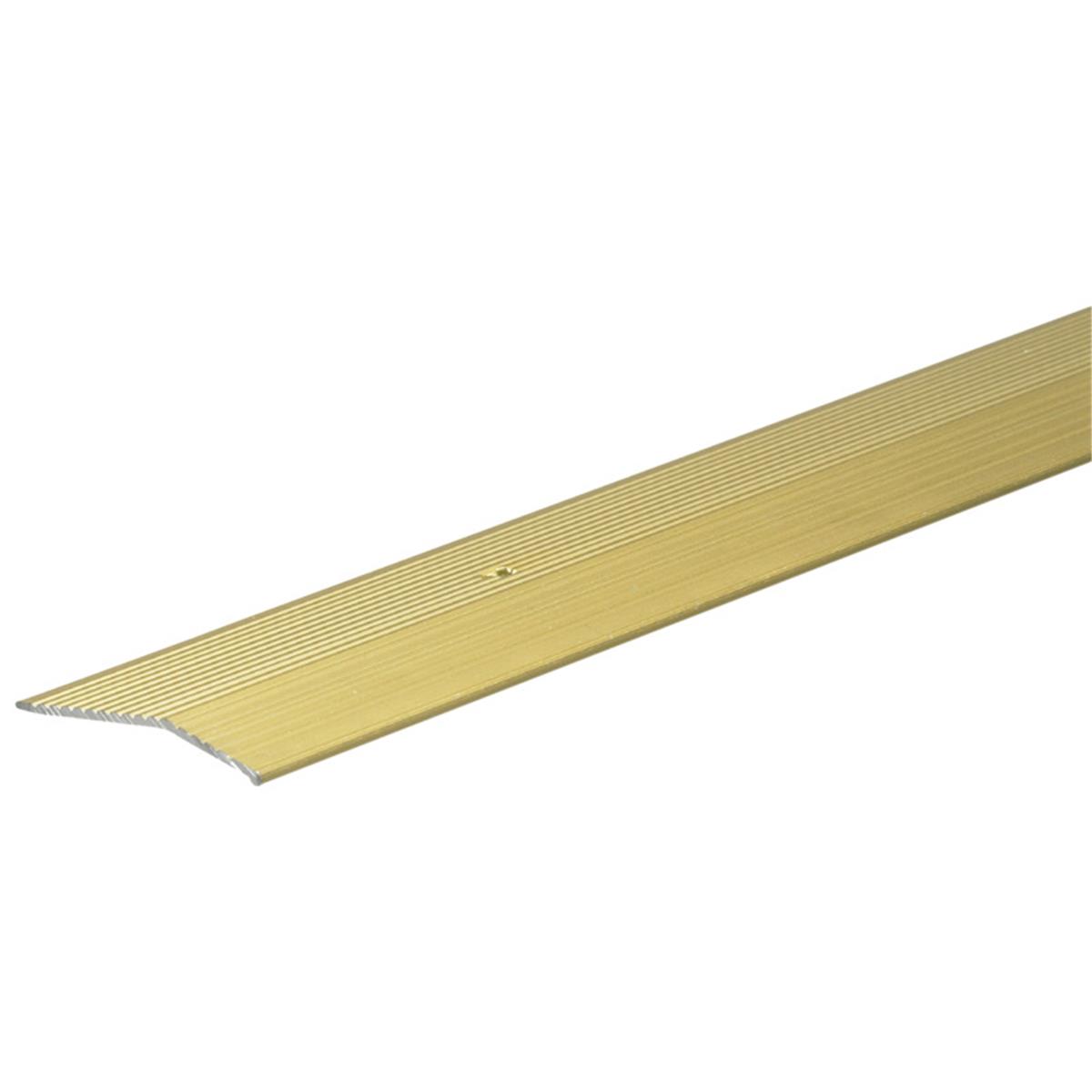 H1591FB-6 2 x 72 in. Fluted Aluminum Carpet Bar, Gold