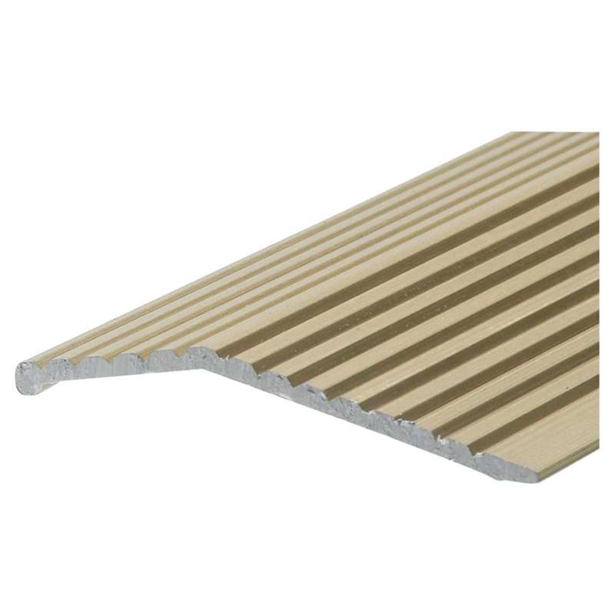 H591FB3A 1375 x 36 in Fluted Aluminum Carpet Bar44 Gold