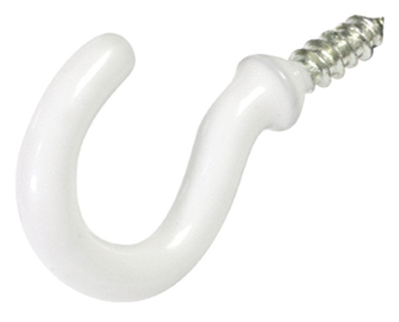 0.875 in. Vinyl Cup Hooks, White
