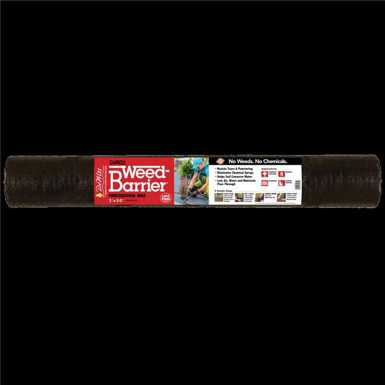 3 x 50 ft. Polypropylene Weed Barrier - Dark Grey