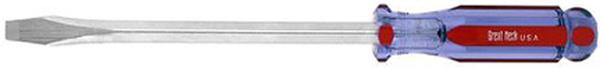 Great Neck 73044 0.375 x 8 in. Slotted Square Shank Screwdriver -  Great neck Saw Mfg. Inc.