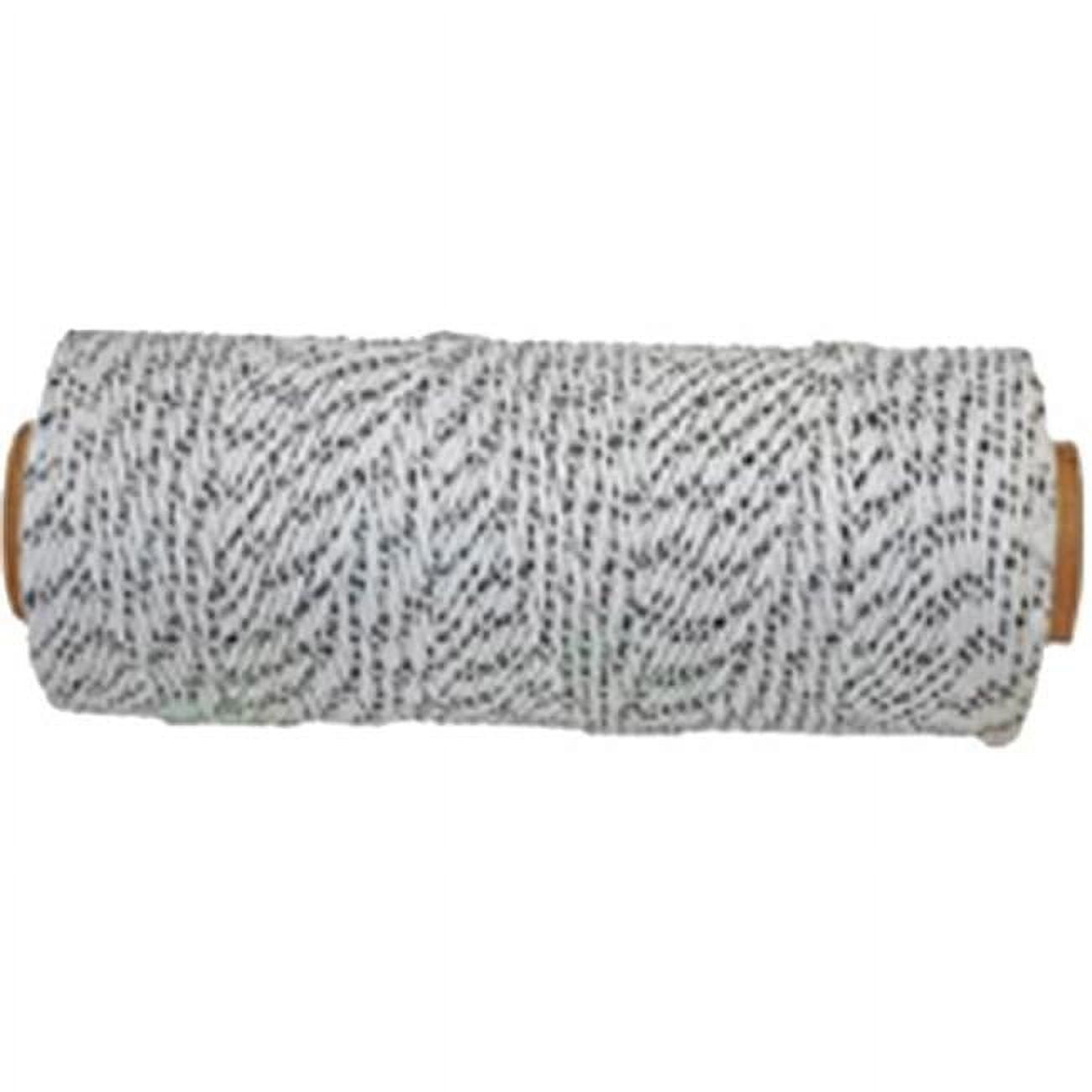 8 oz, No.18 x 500 ft. Nylon Bondeed Twine, White & Black