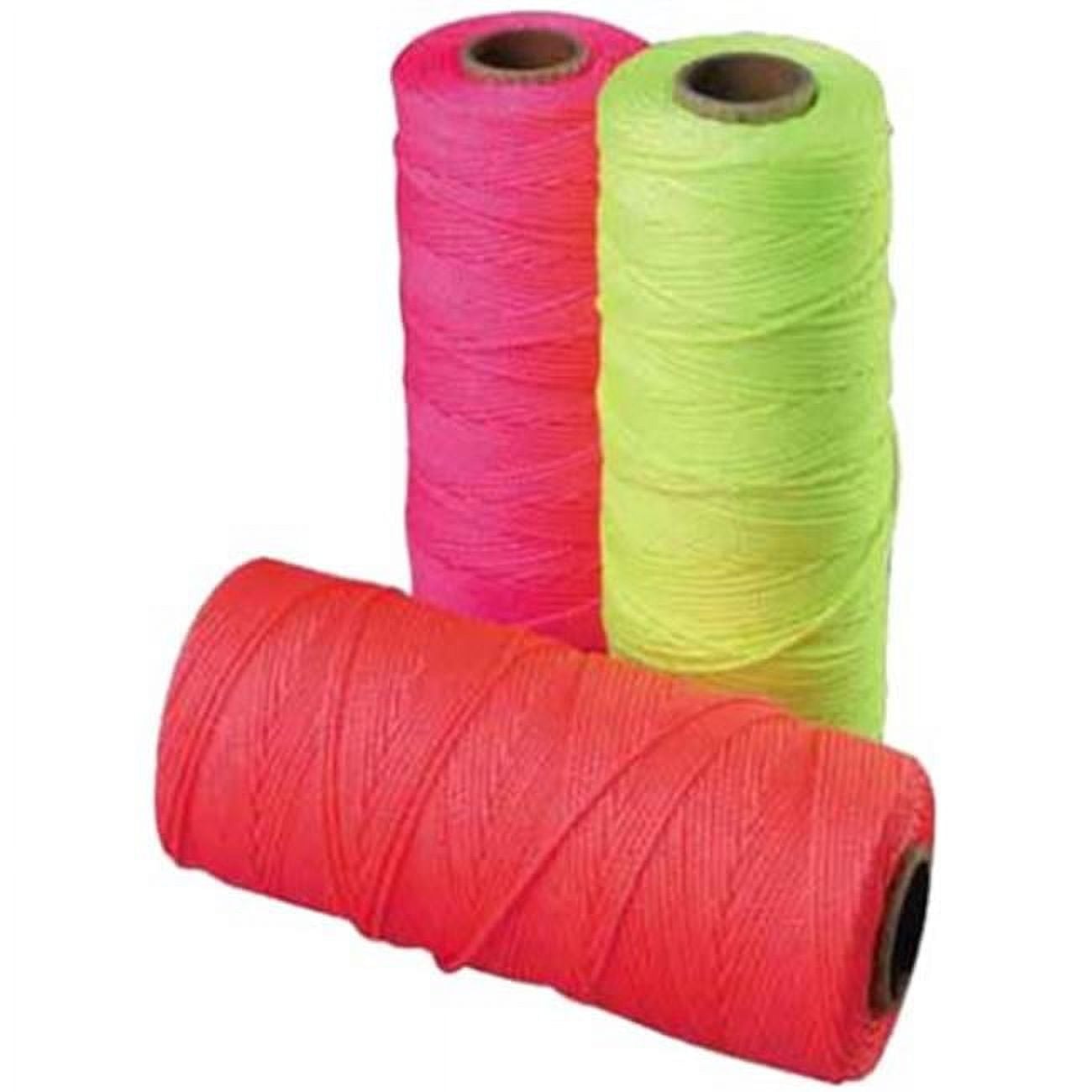 4 oz, No.18 x 250 ft. Nylon Line Winder Braided Twine, Glow Pink