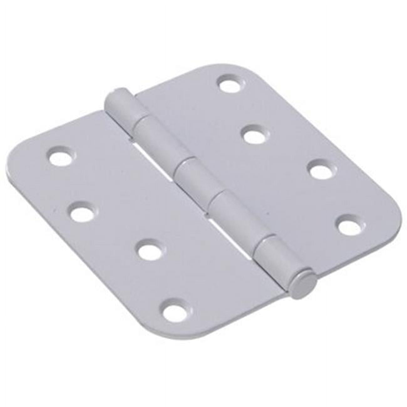 3 in. Residential Door Hinge with 0.62 in. Round Corners, White