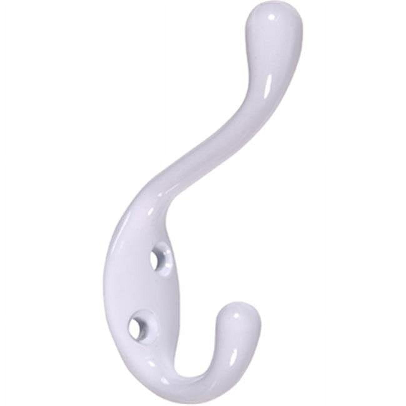 852086 Heavy Duty Coat & Hat Hook, White