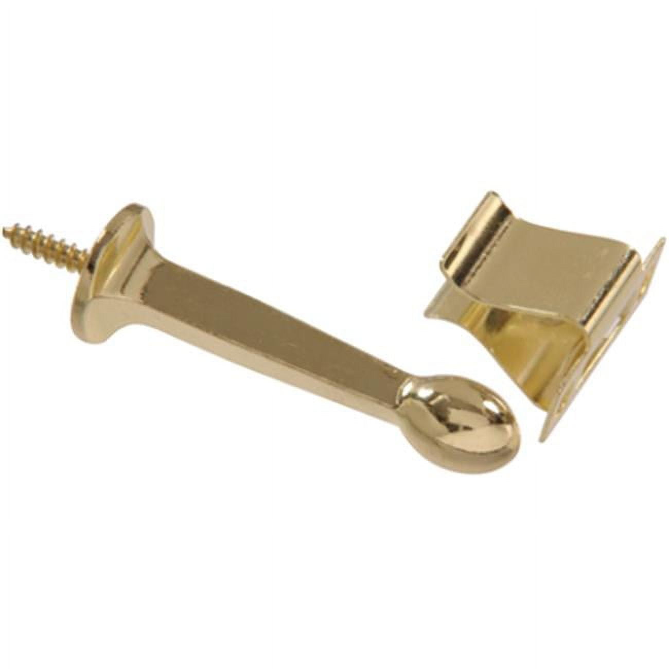 Rigid Door Stops with Holder - Brass Plated